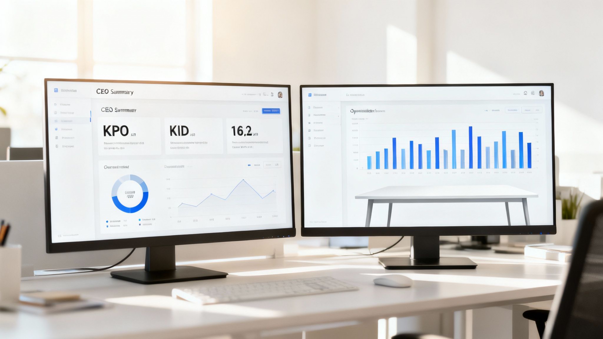 Esempio di una dashboard di marketing chiara e interattiva creata sulla piattaforma Electe.