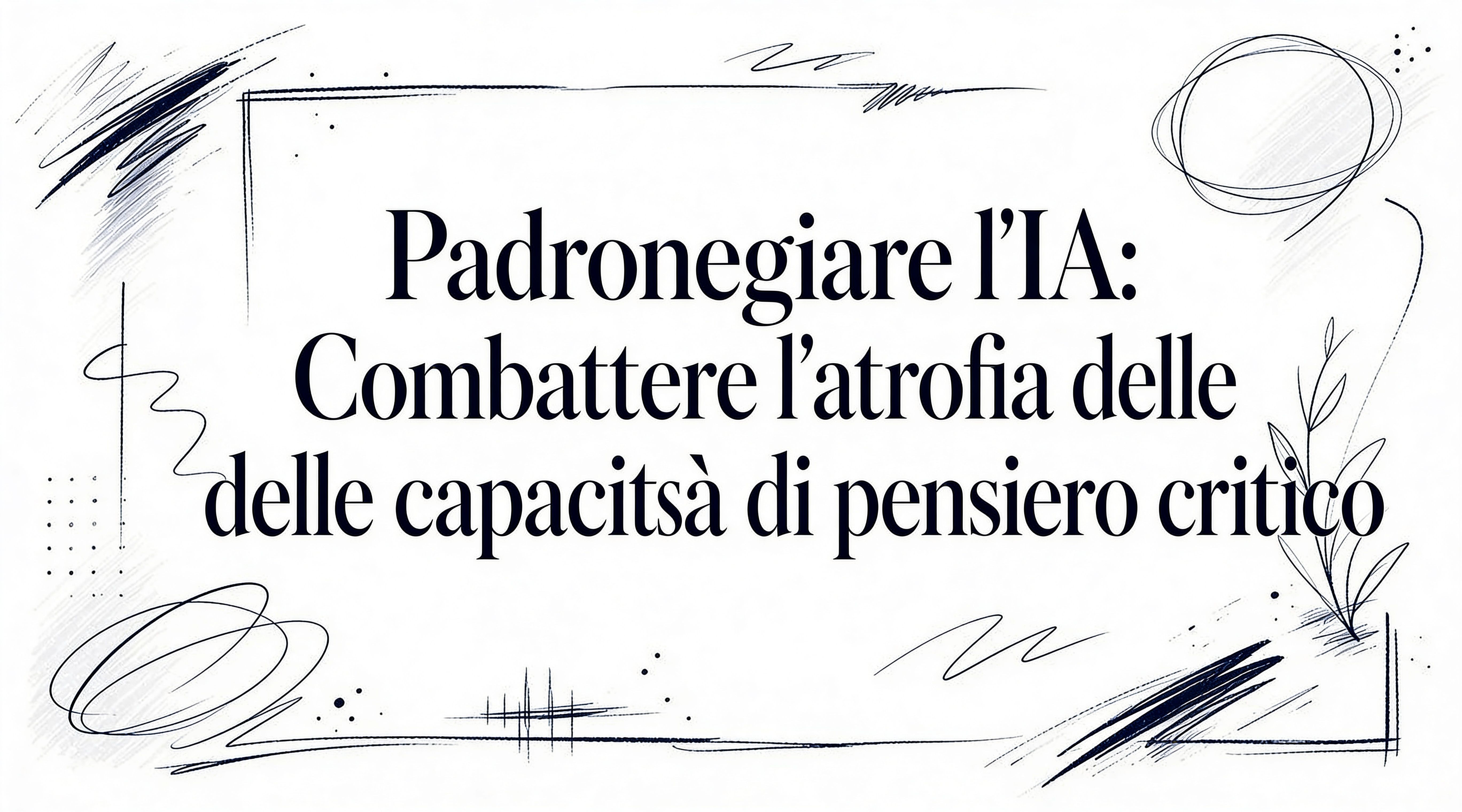 Mastering AI: Contro l'atrofia del pensiero critico