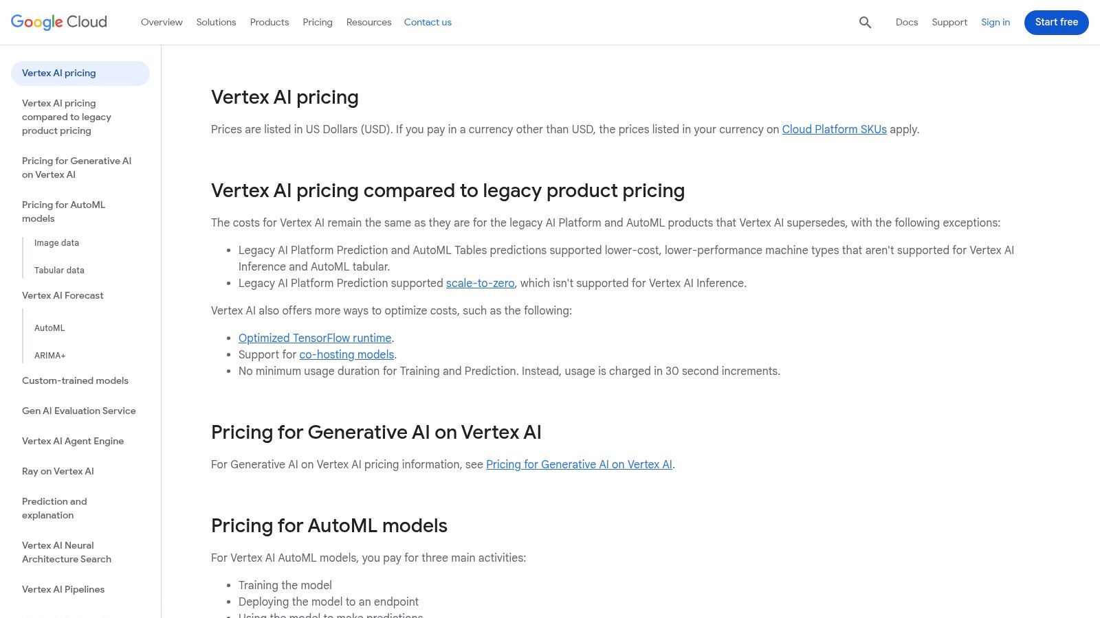 Piattaforma Vertex AI di Google Cloud