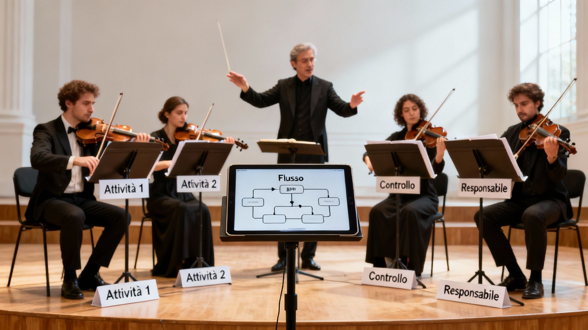 Orchestra come analogia per mappatura dei processi