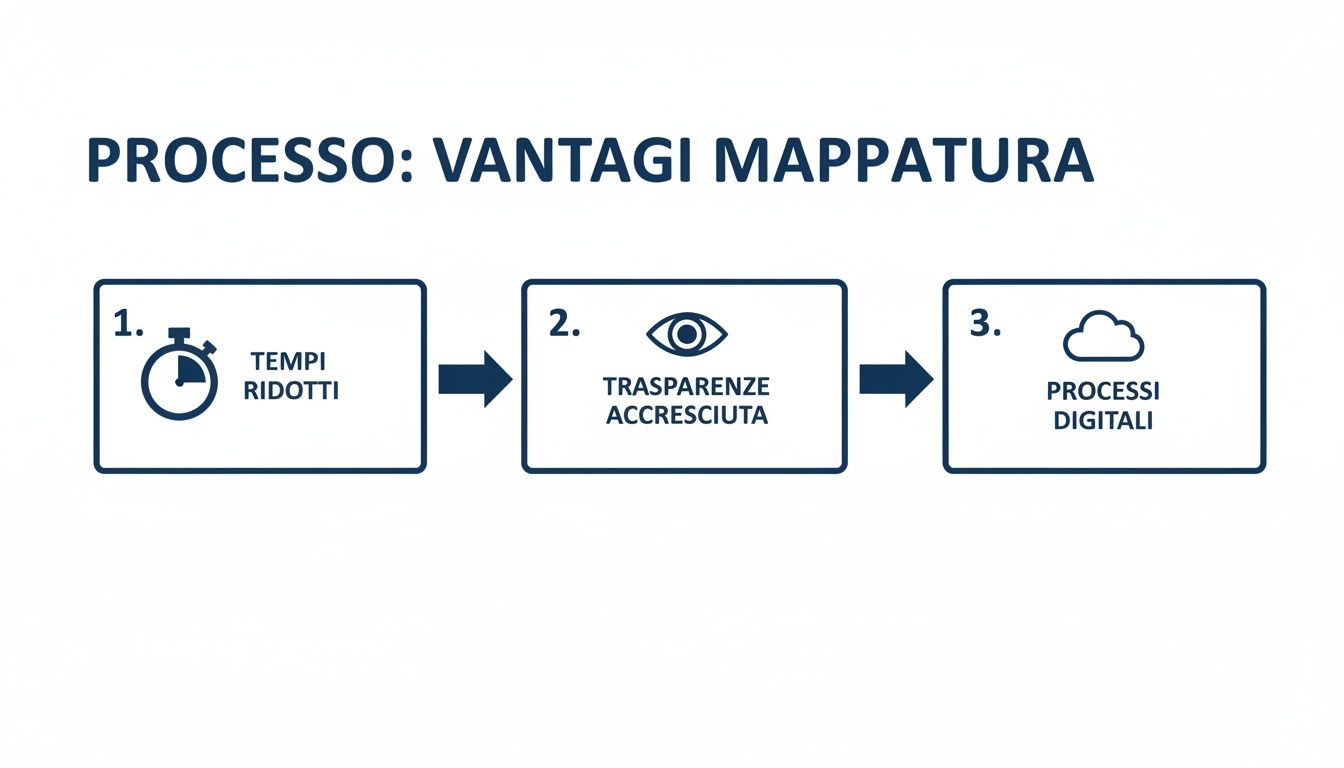 Infographic about mappatura dei processi