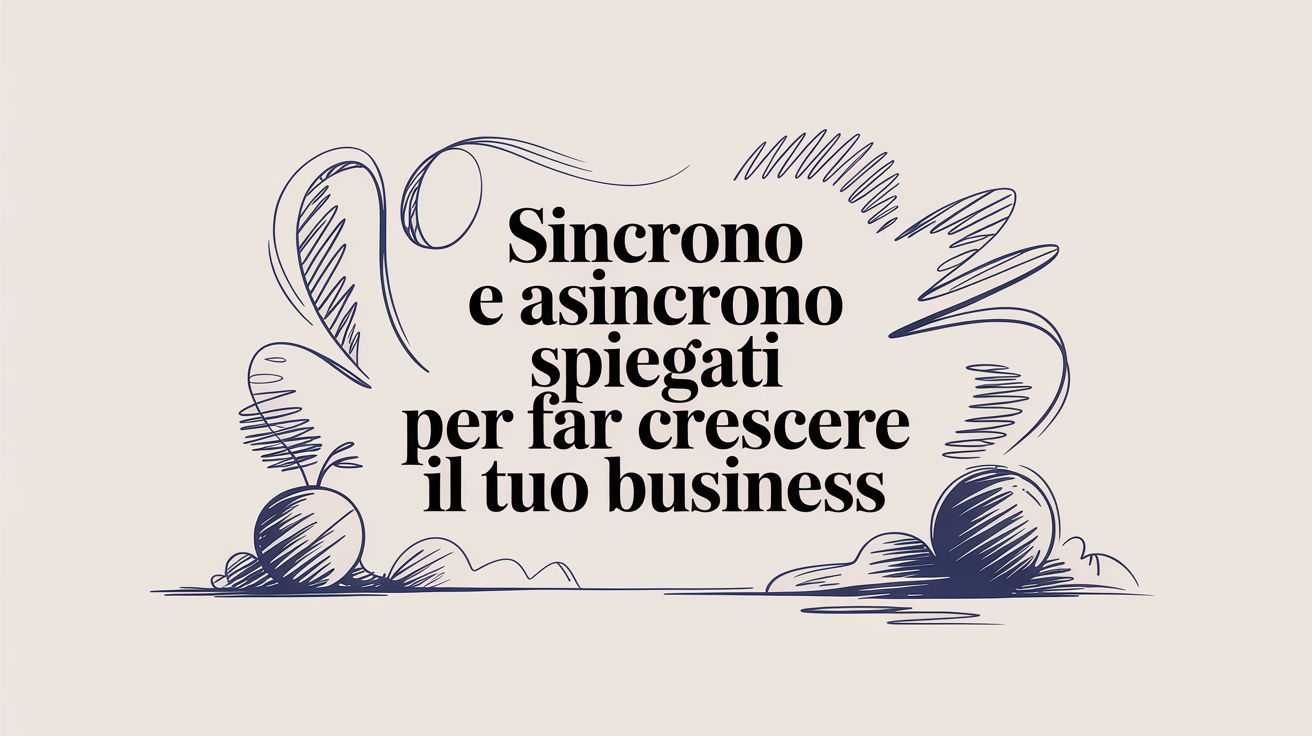 Sincrono e asincrono: la guida per scegliere l'approccio giusto e far crescere il tuo business