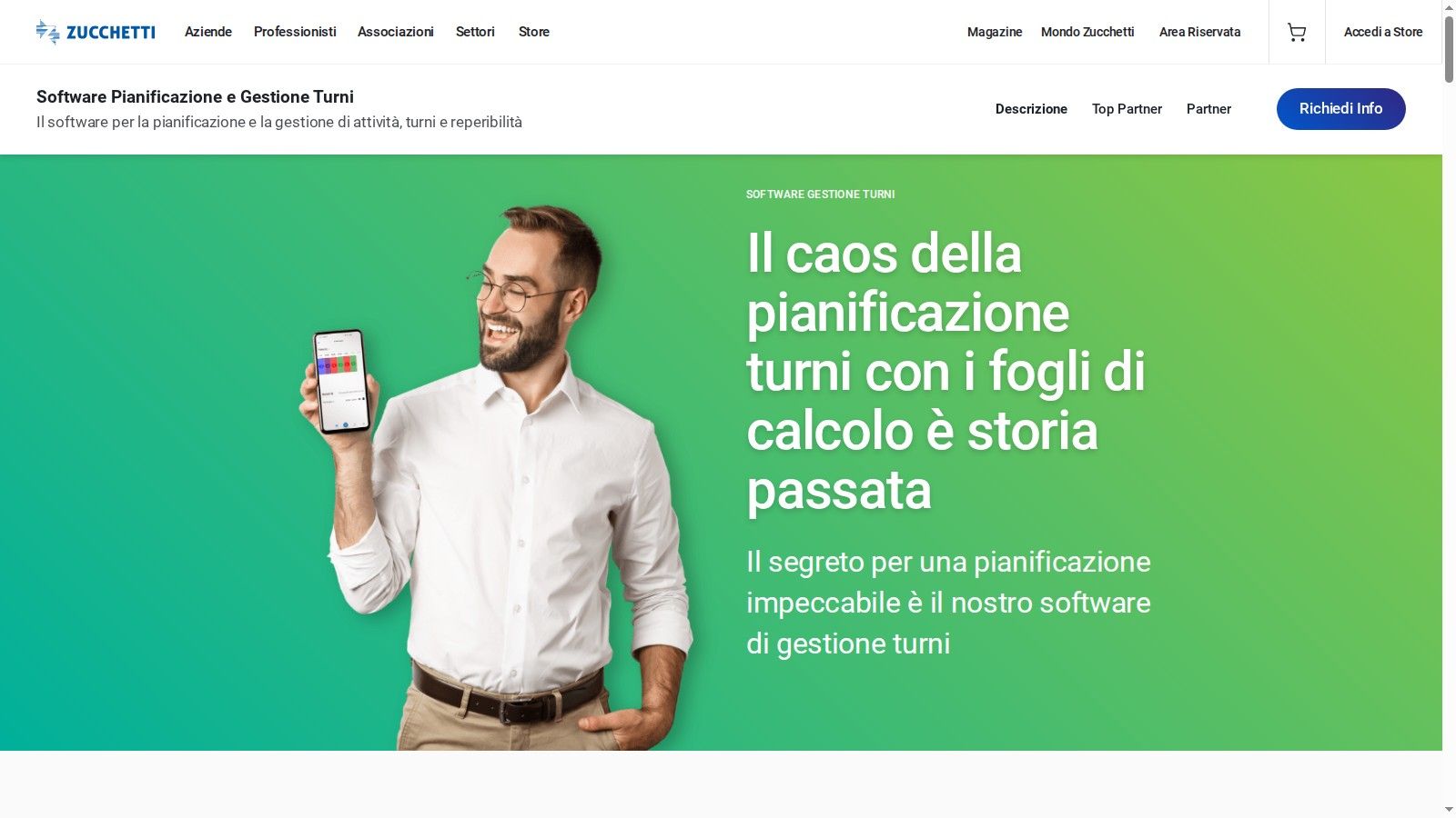 App mobile per la gestione dei programmi per i turni di lavoro